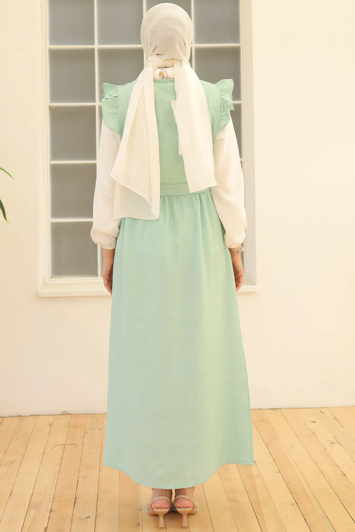 Button Detailed Double Dress-detail