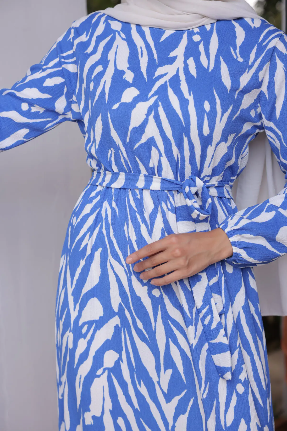 Patterned Hijab Dress-detail