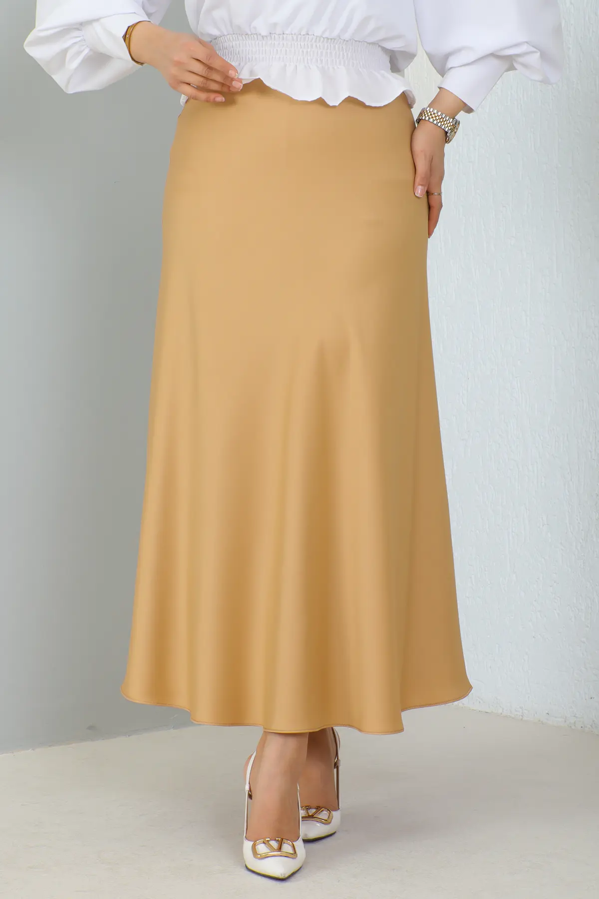 New Satin Skirt-detail