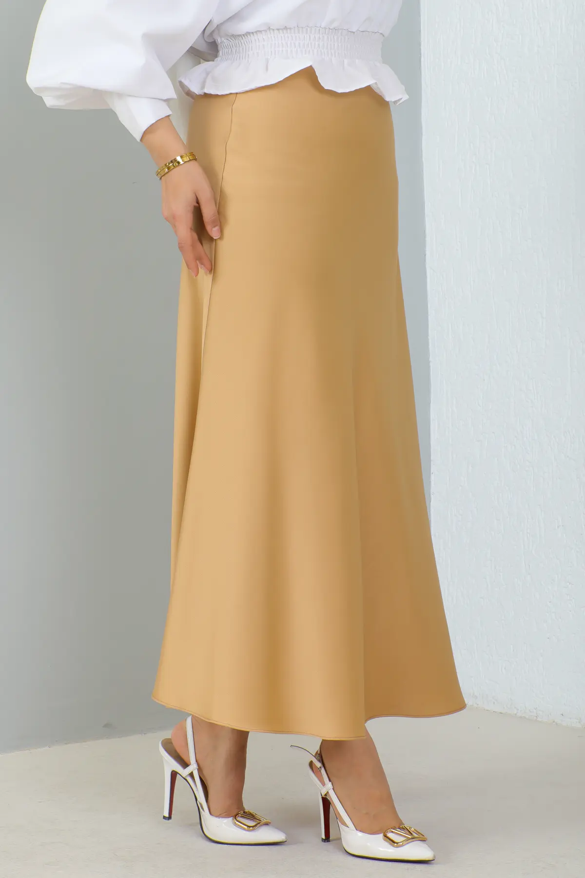 New Satin Skirt-detail