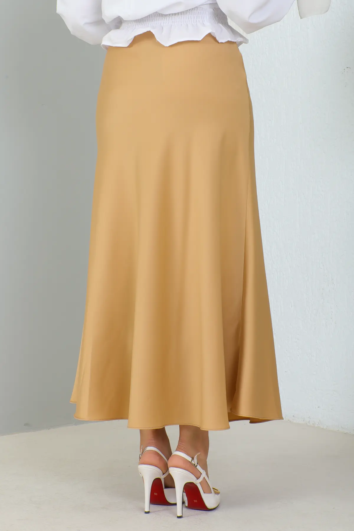 New Satin Skirt-detail