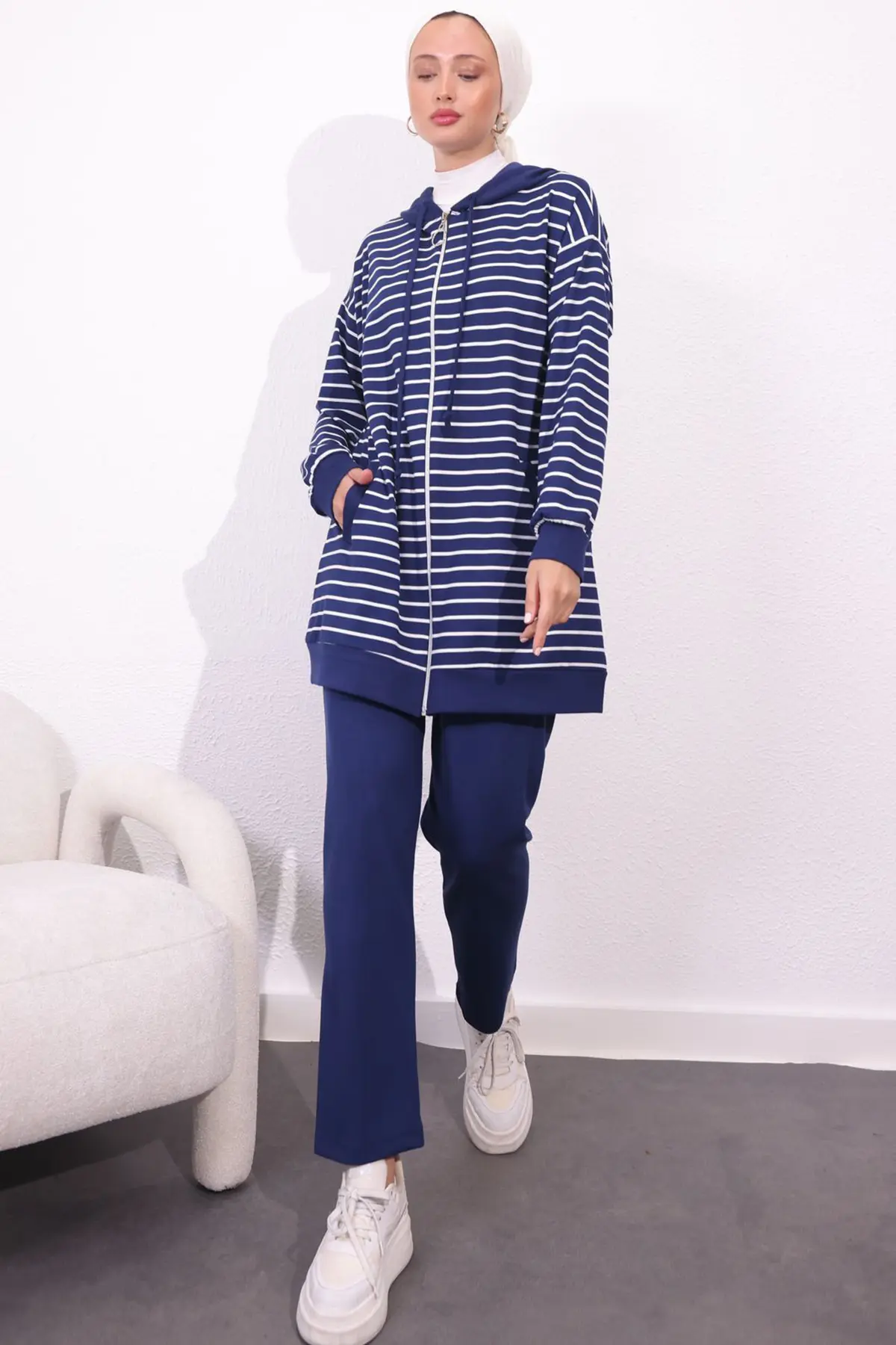 Striped Double Suit-detail