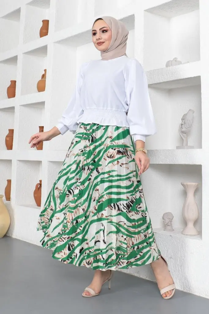 Hijab Pleated Skirt-detail
