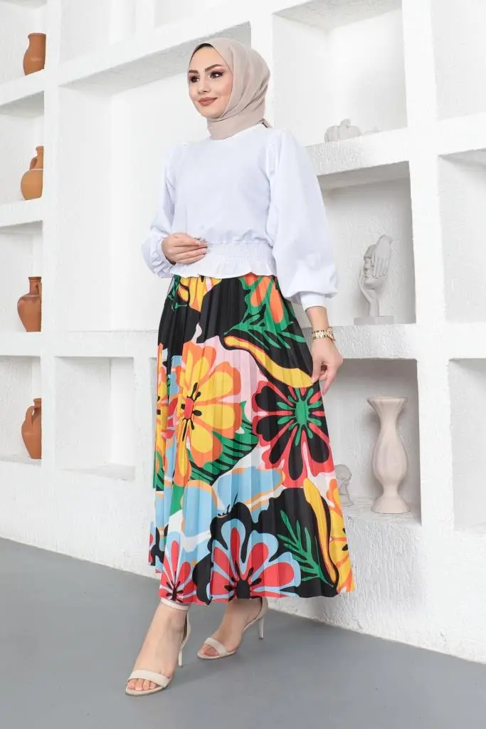 Hijab Pleated Skirt-detail