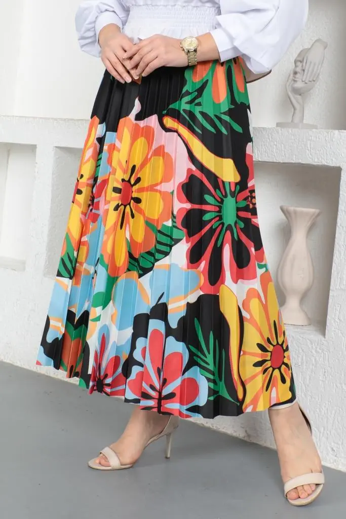 Hijab Pleated Skirt-detail