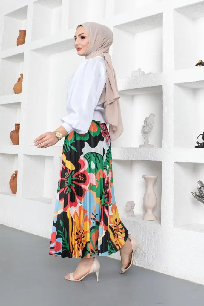 Hijab Pleated Skirt-detail