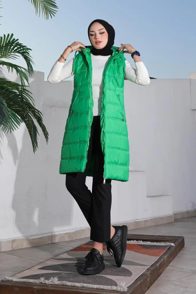 5140 Dolumlu Şişme Yelek Yeşil-detail