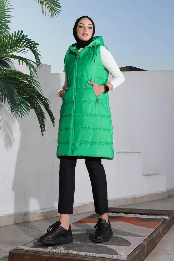 5140 Dolumlu Şişme Yelek Yeşil-detail