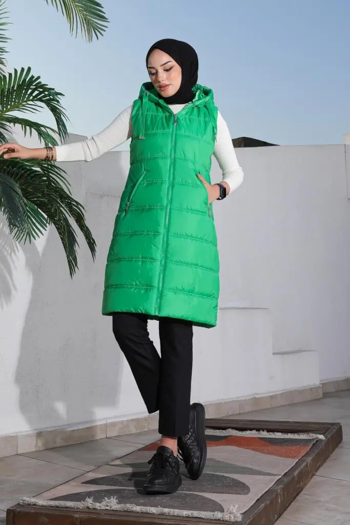 5140 Dolumlu Şişme Yelek Yeşil-detail
