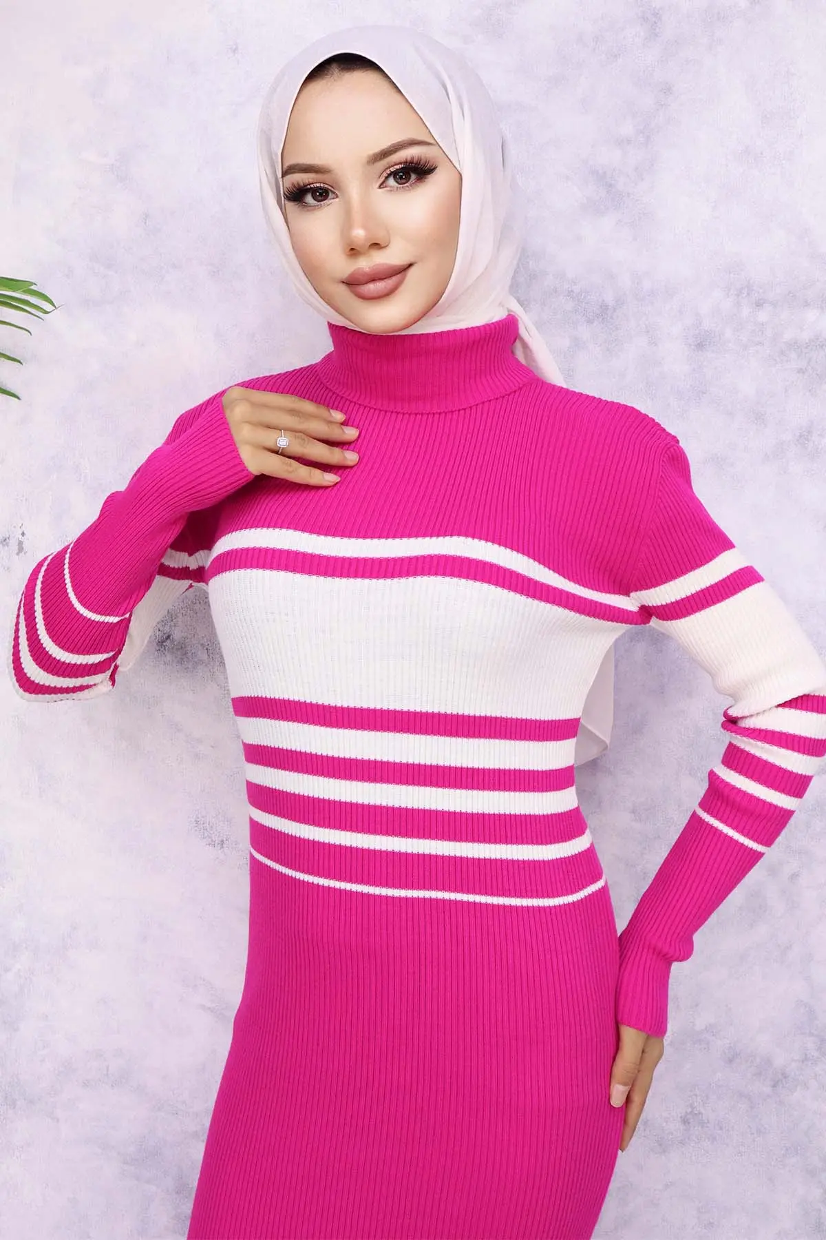 Turtleneck Sweater Dress-detail