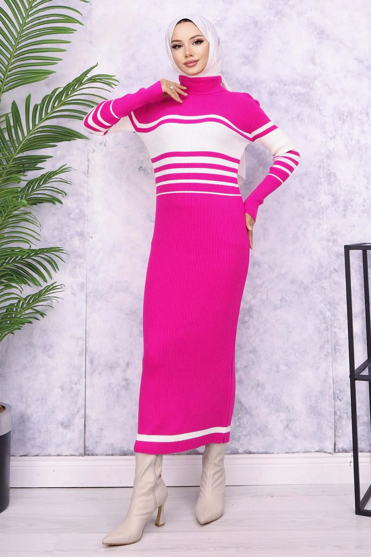 Turtleneck Sweater Dress-detail