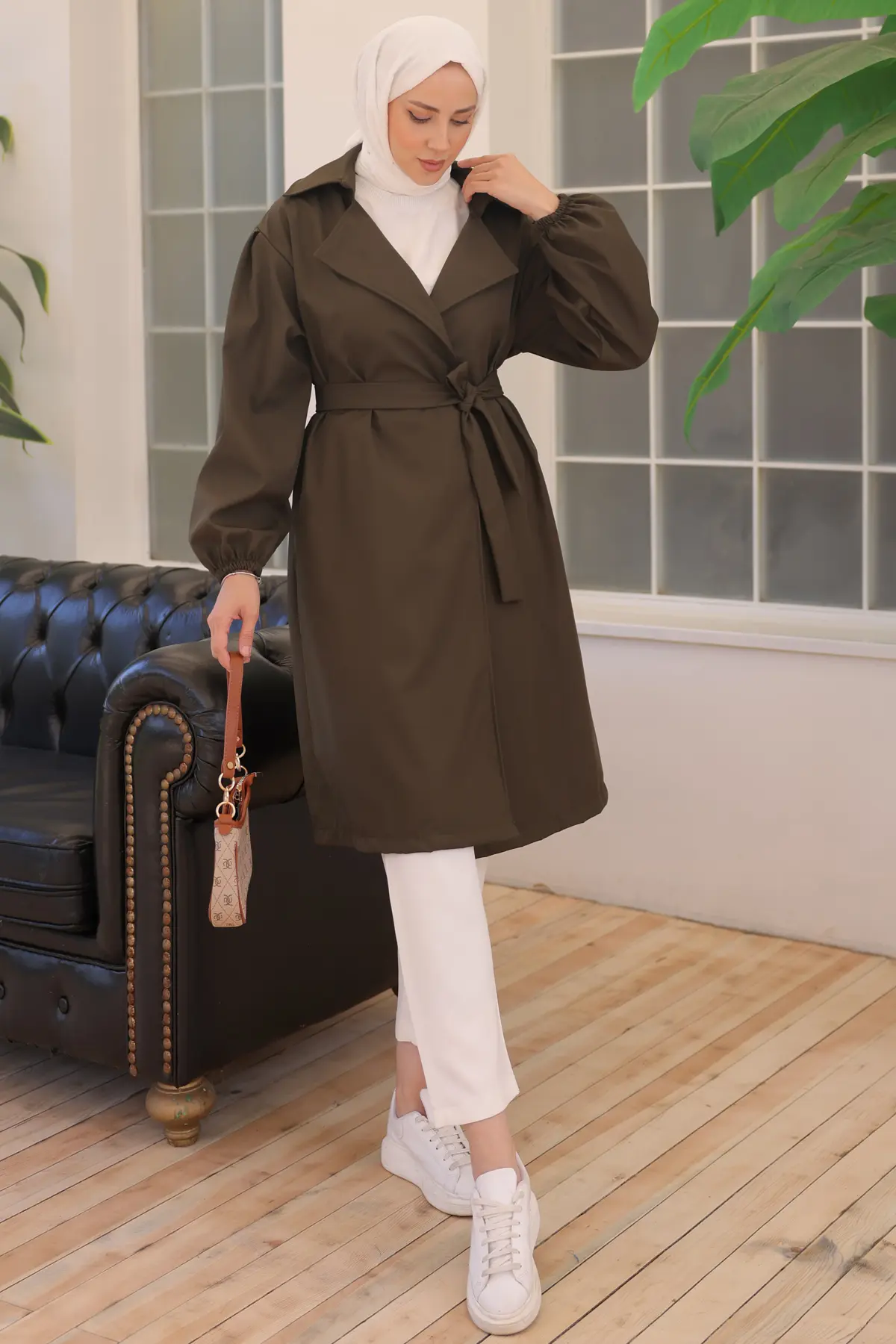 Belt Trench Coat-detail