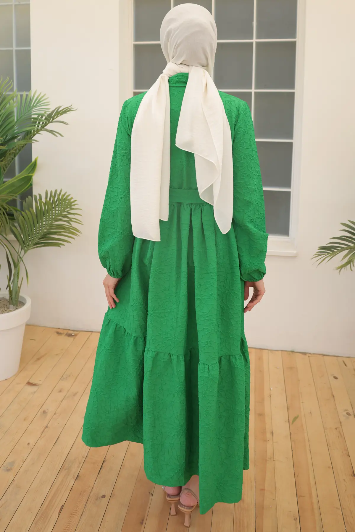 Embossed Patterned Dress-detail