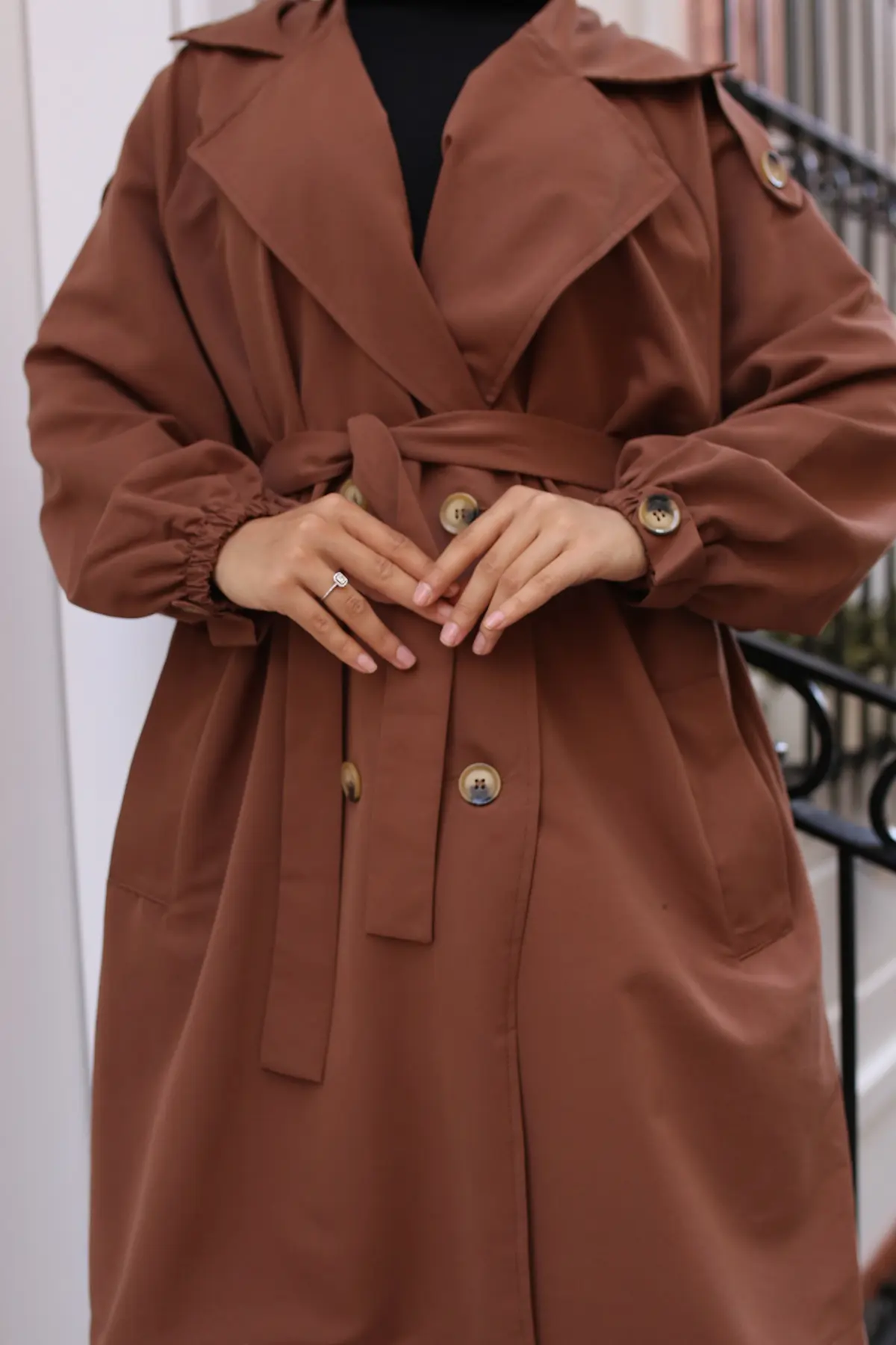 Belted Trench Coat-detail