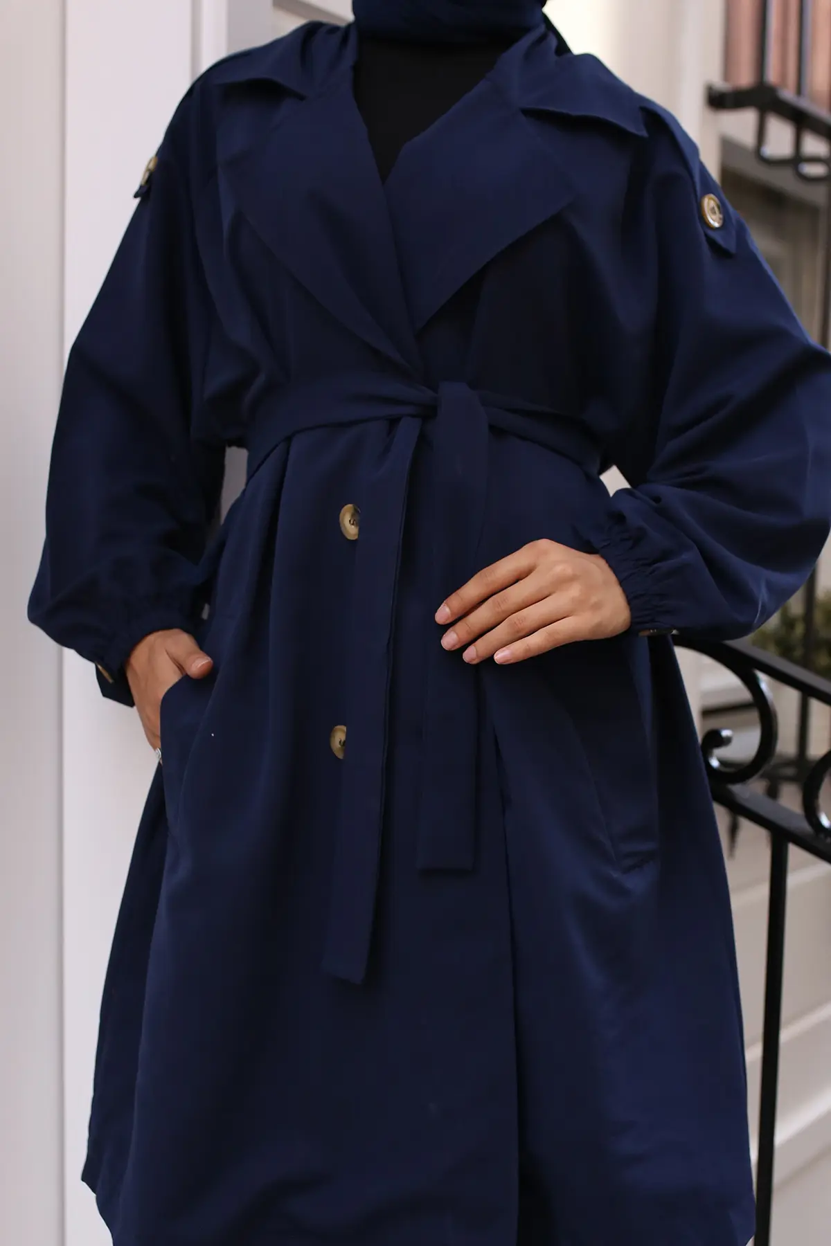 Belted Trench Coat-detail