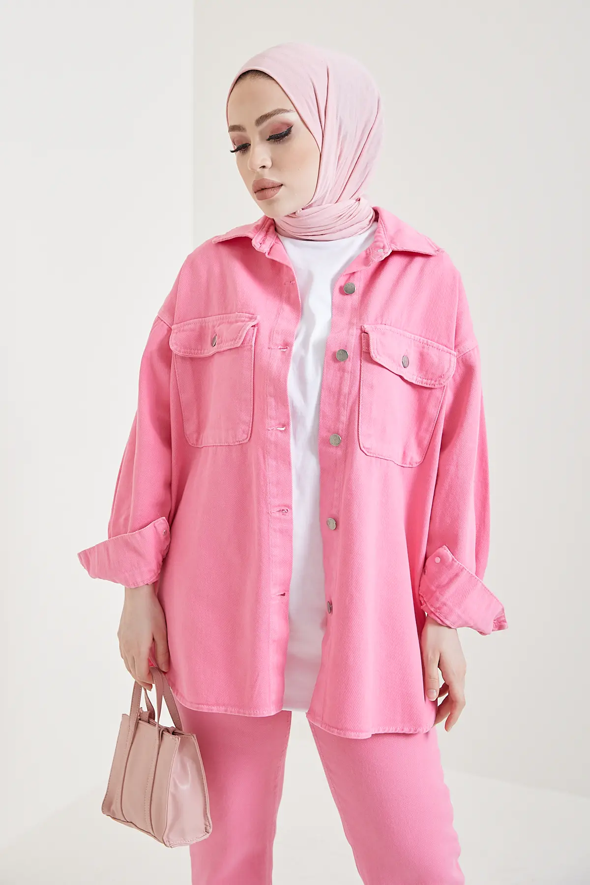 6175 Spor Kot Ceket Pembe