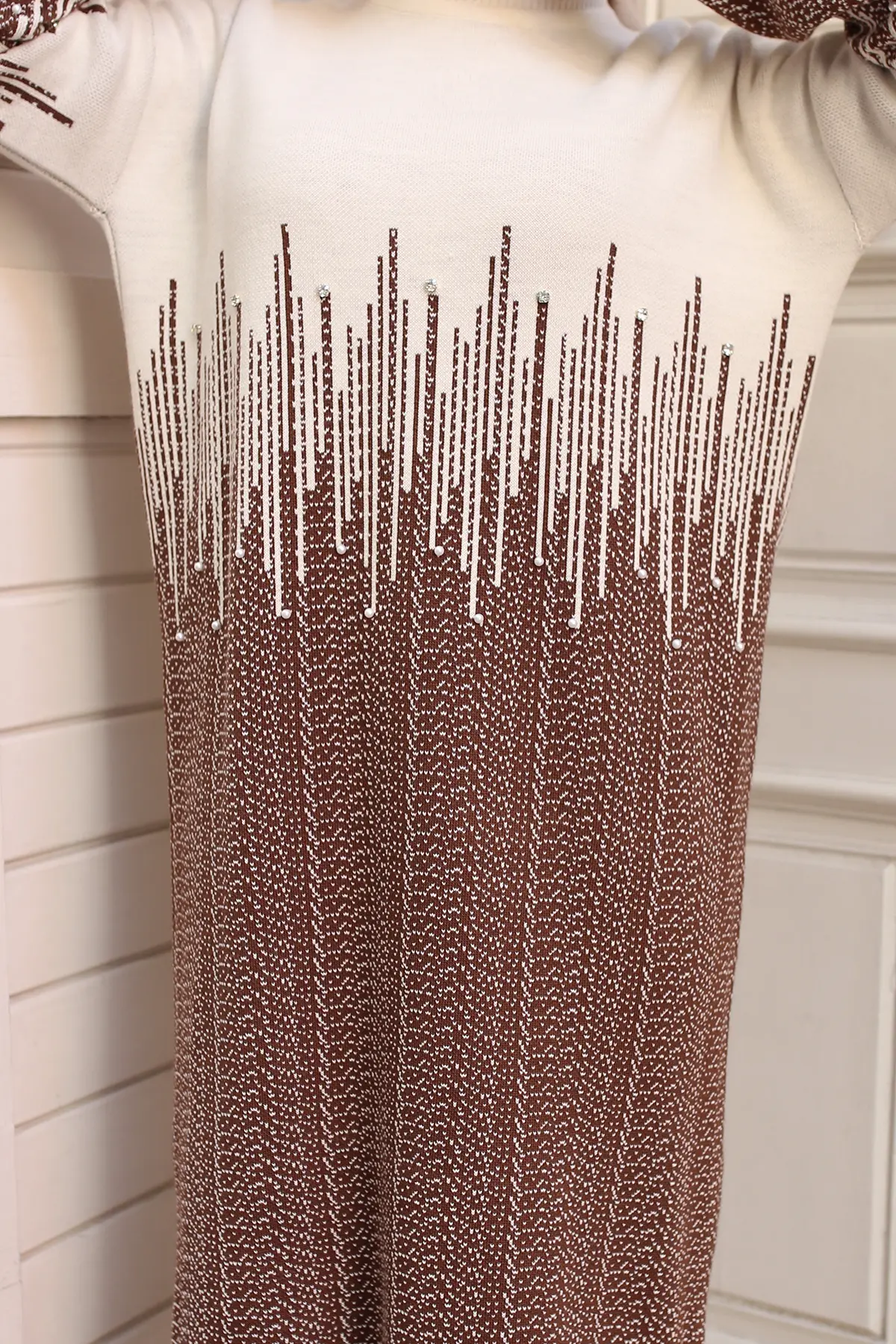 Patterned Knitwear Dress-detail