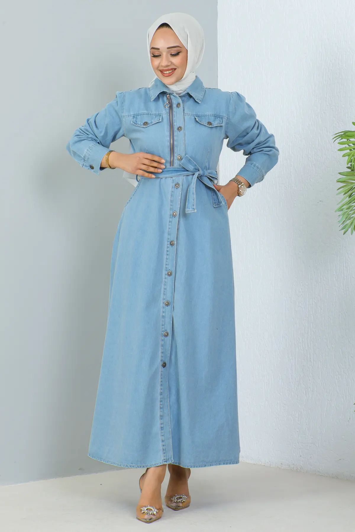 6810 Zıppered Cap Blue-detail