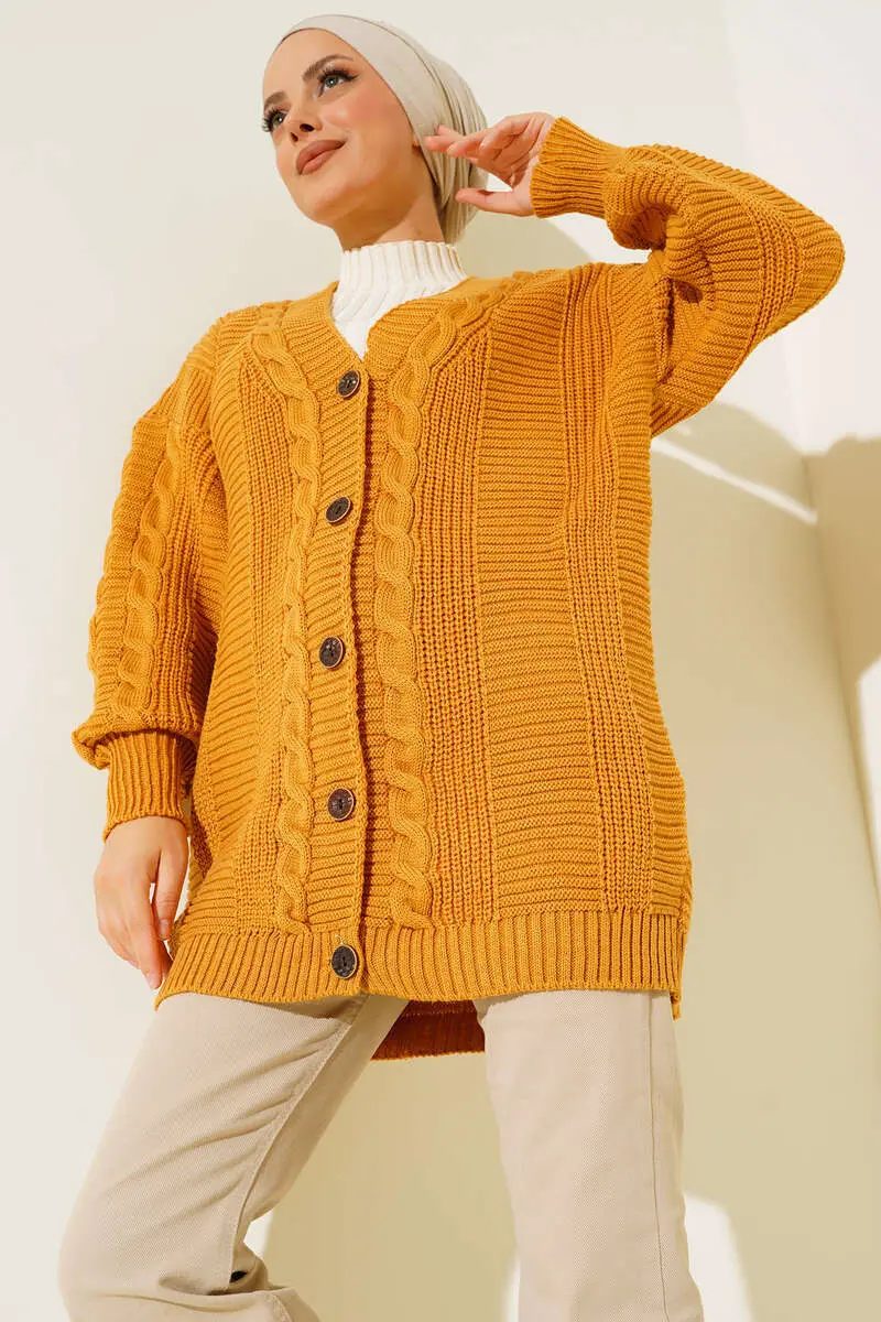 New Yellow Cardigan-detail