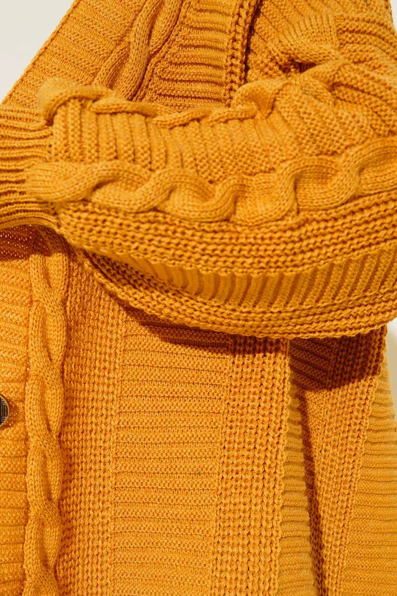 New Yellow Cardigan-detail