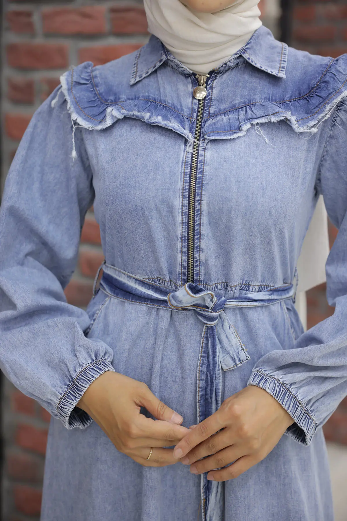 Hijab Jeans Dress-detail