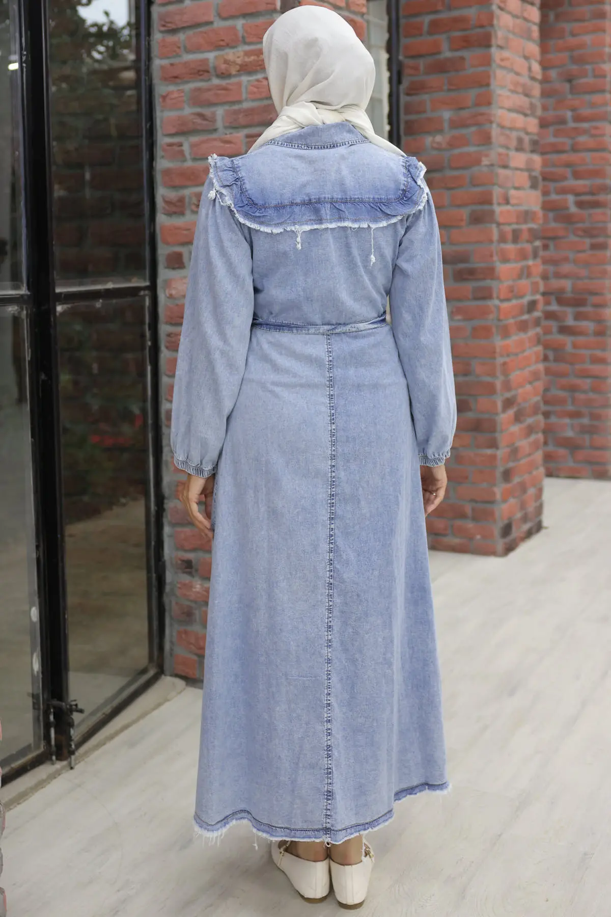 Hijab Jeans Dress-detail