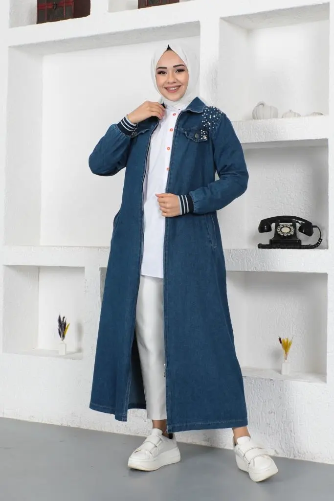 New Jean Fabric Abaya-detail