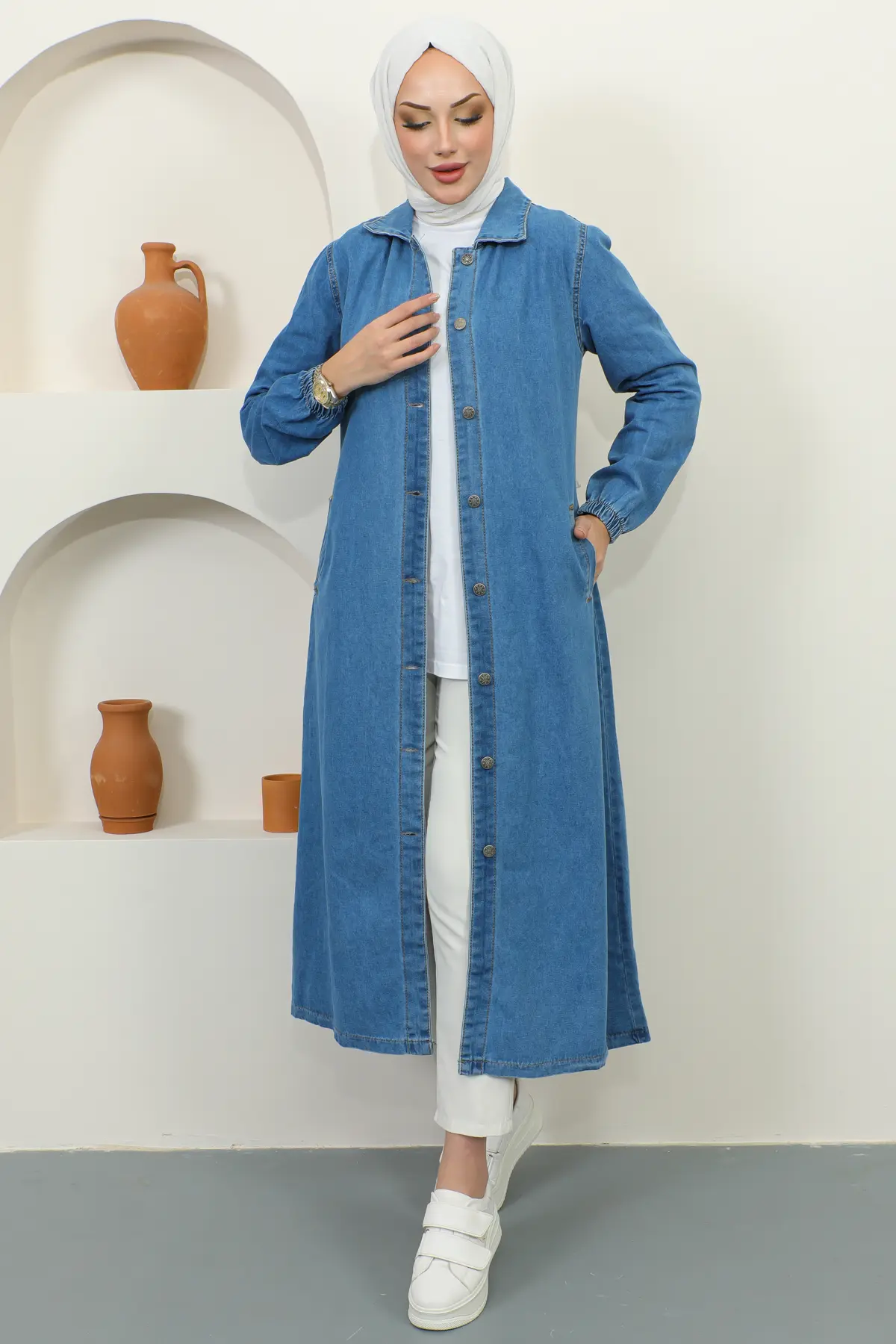 7809 Uzun Kot Kap Lacivert-detail