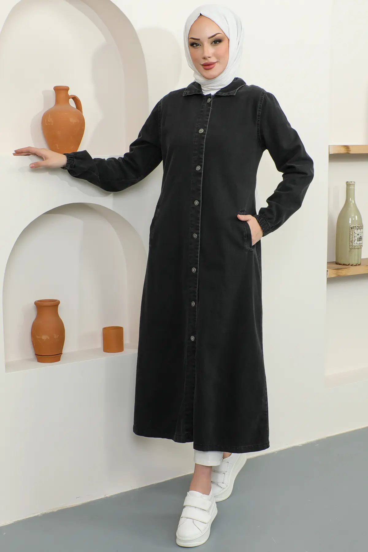 New Jean Abaya-detail