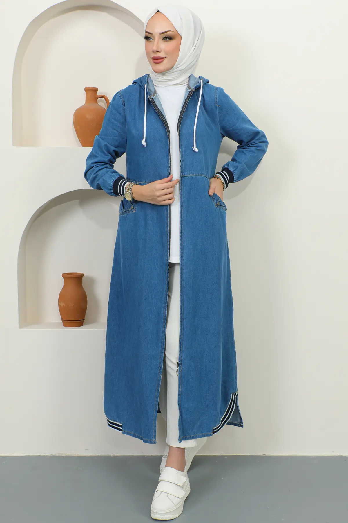 New Jean Abaya-detail