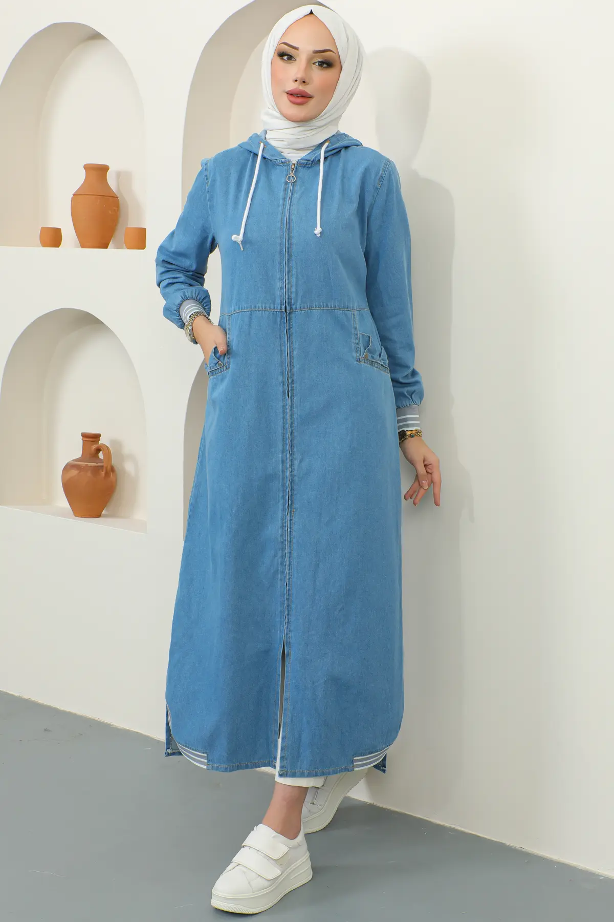 New Jean Abaya-detail