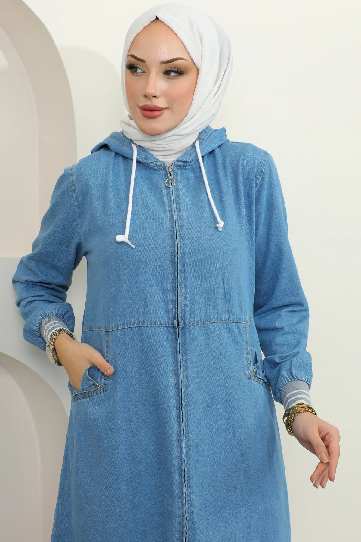 New Jean Abaya-detail