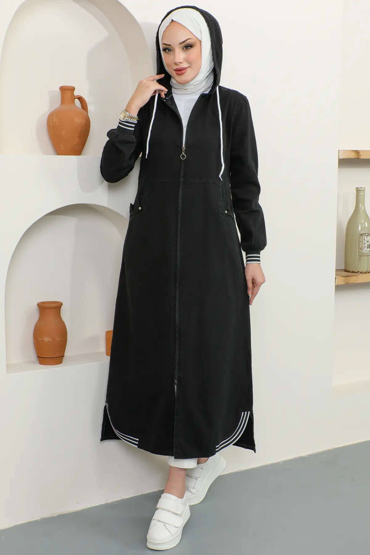 New Jean Abaya-detail