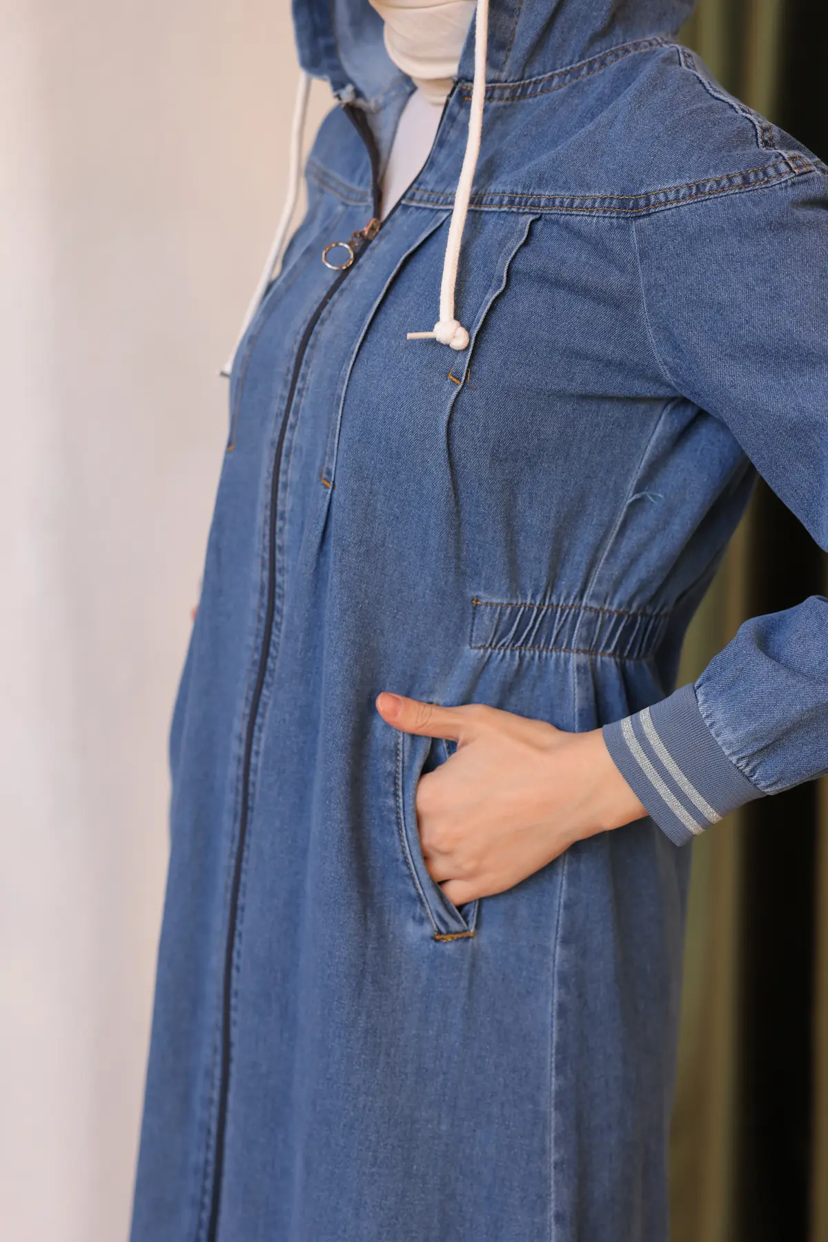 7914 Beli Lastikli Spor Kot Kap Lacivert-detail