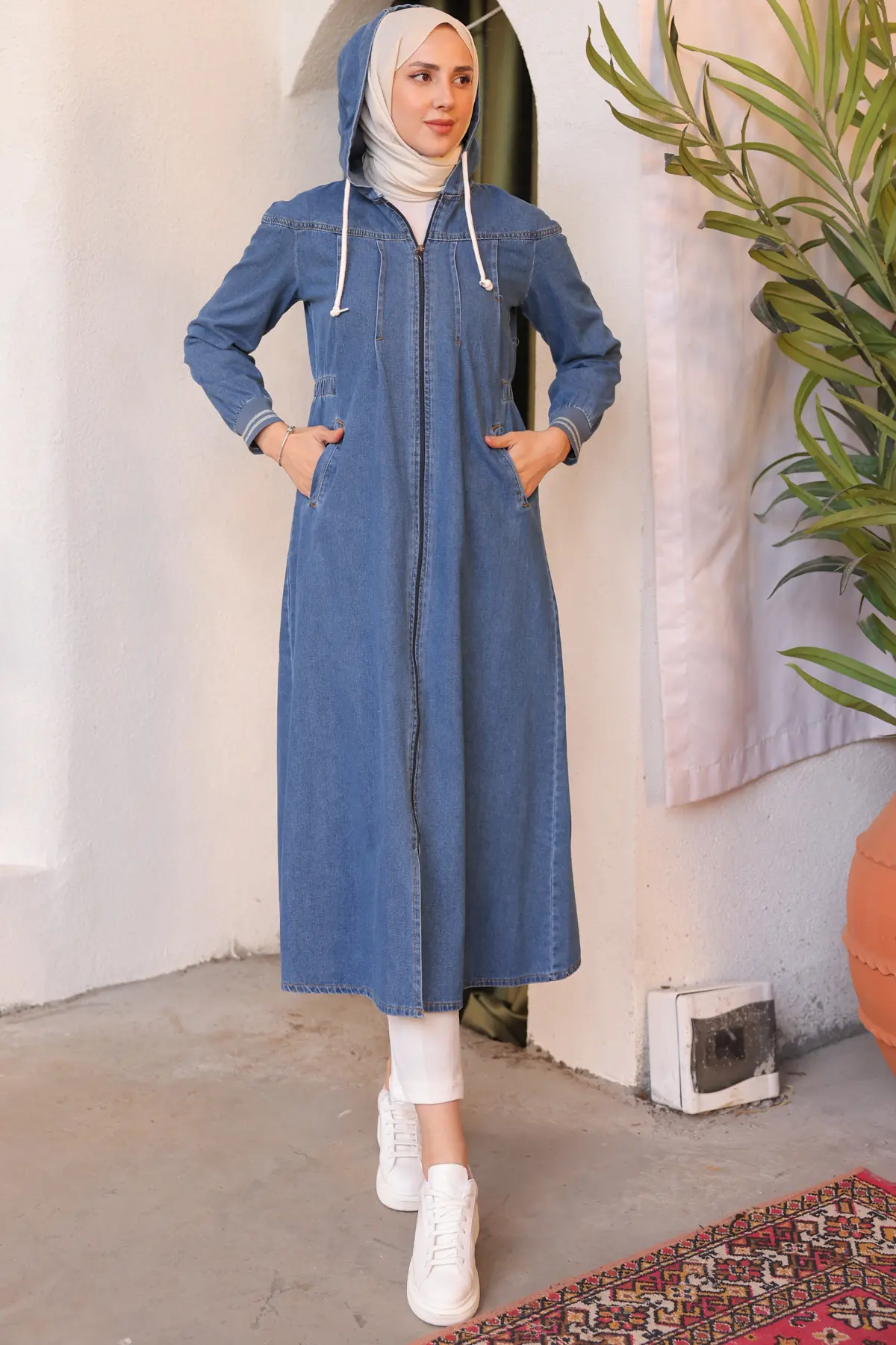 7914 Beli Lastikli Spor Kot Kap Lacivert-detail