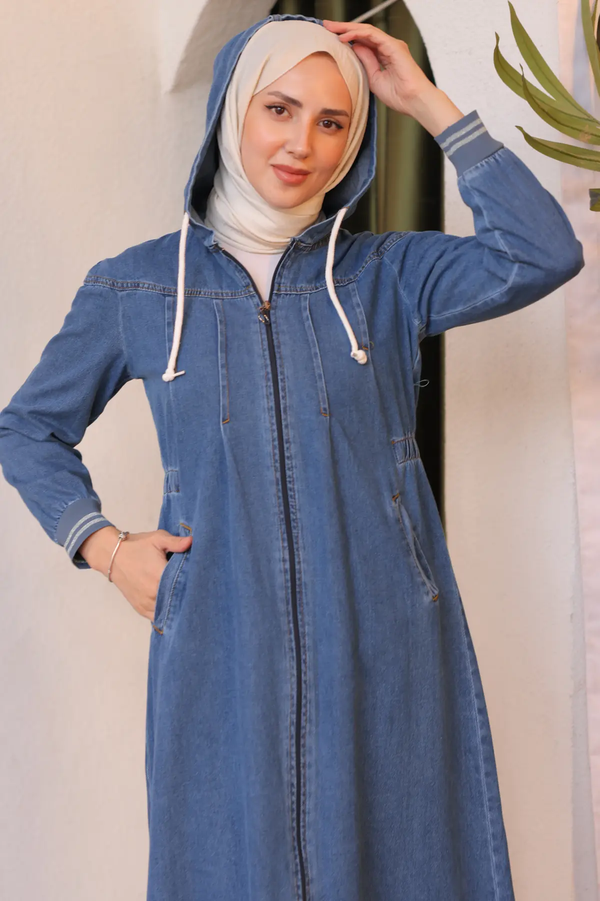 7914 Beli Lastikli Spor Kot Kap Lacivert-detail