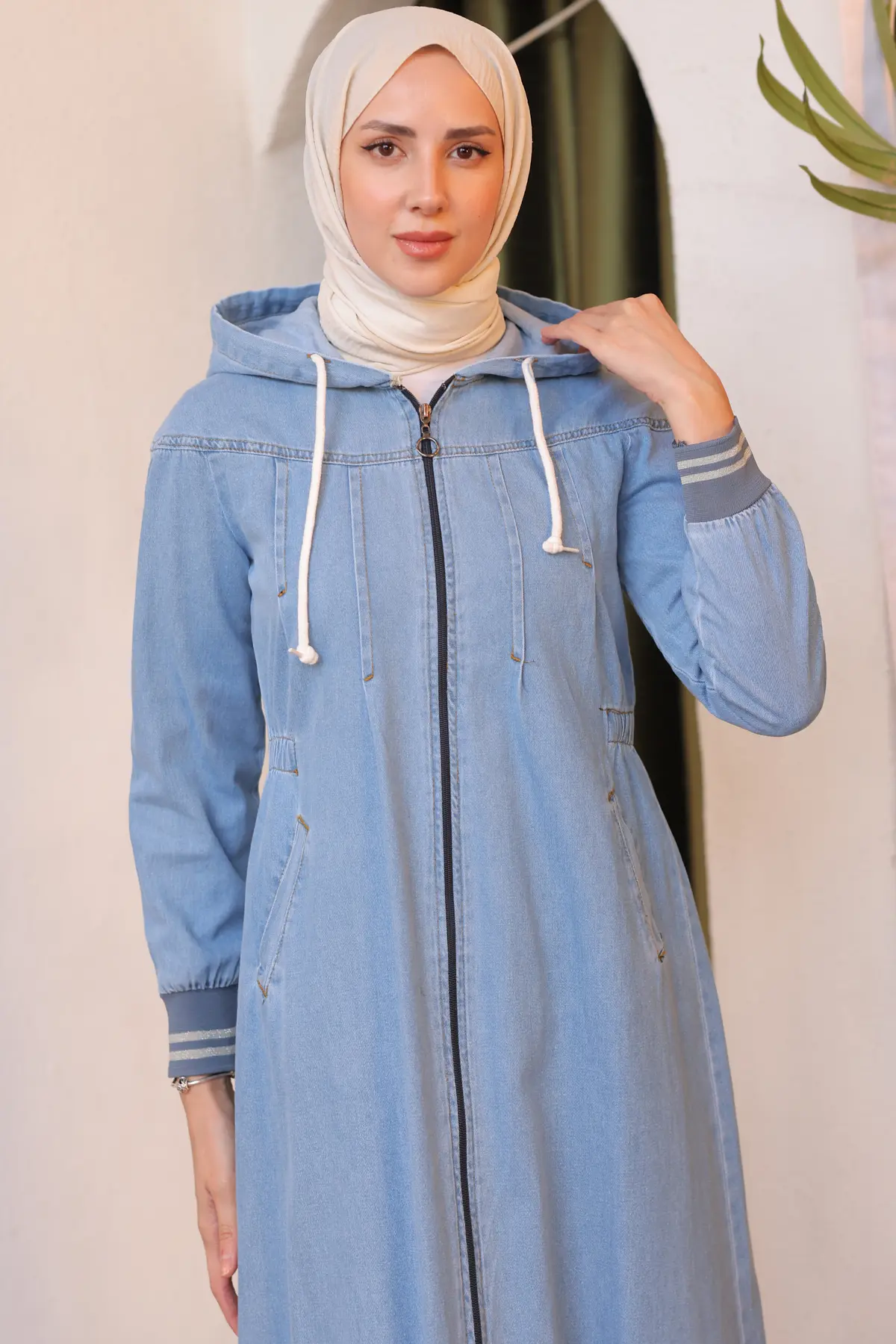 7914 Beli Lastikli Spor Kot Kap Mavi-detail