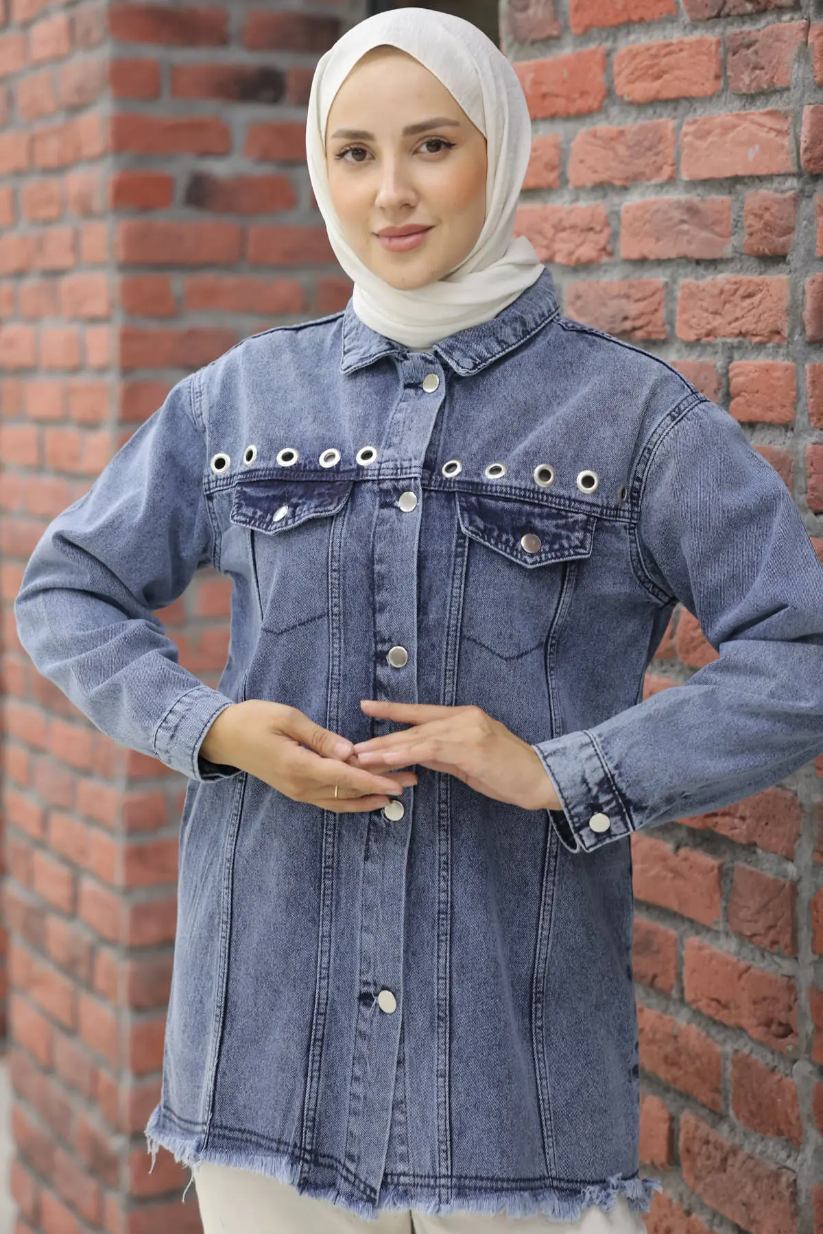 Bird Eye Denim Jacket-detail