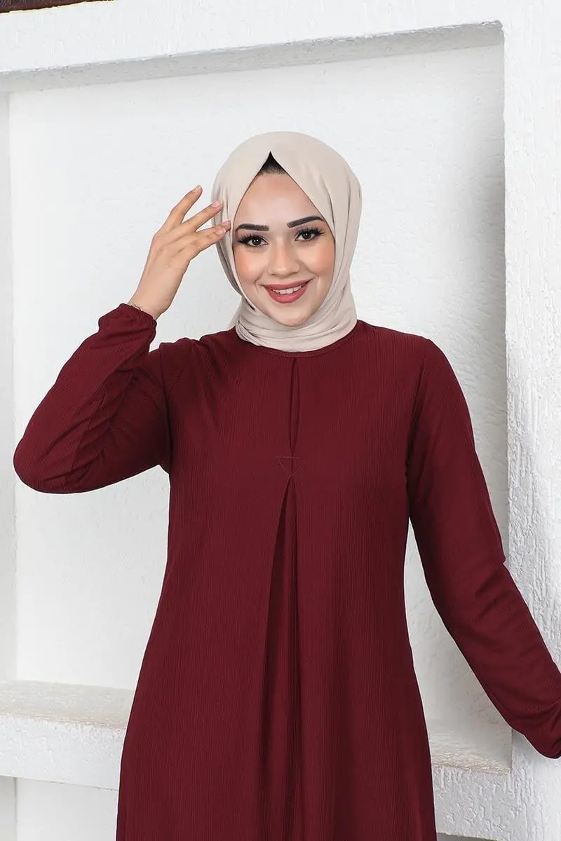 A Pleated Model Dress-detail