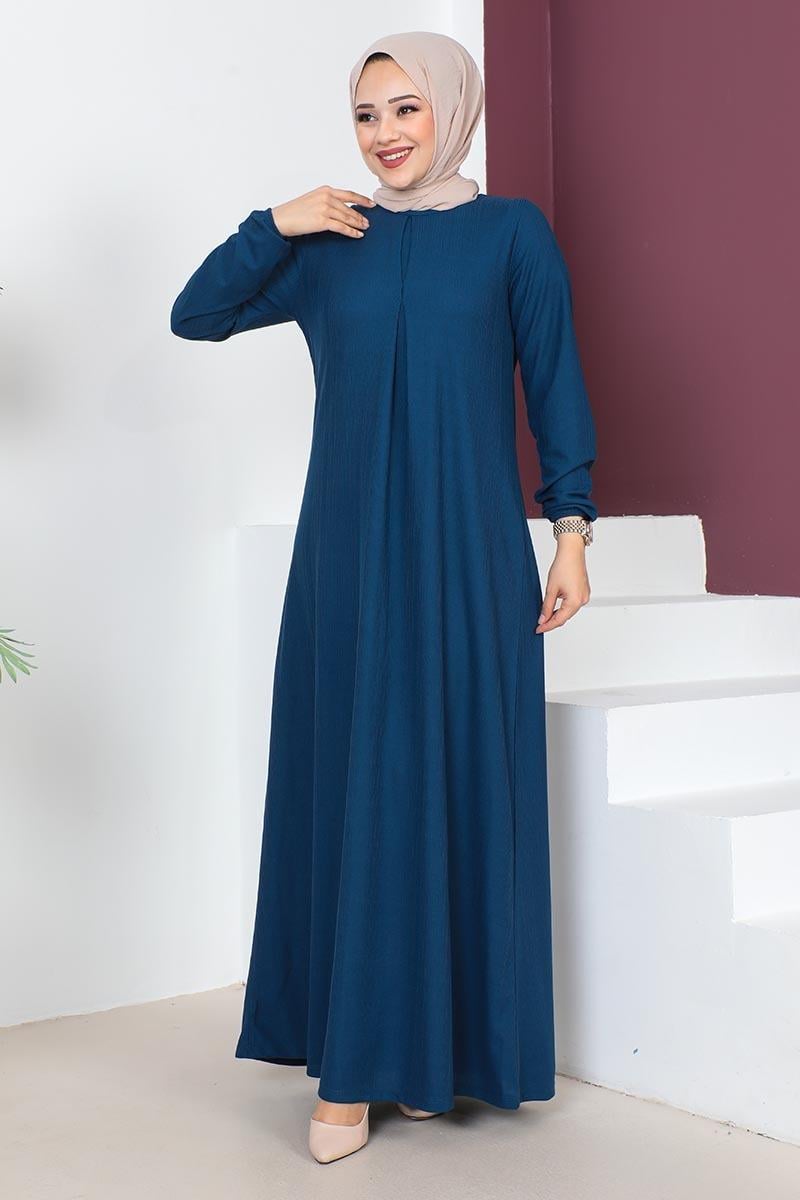 A Pile Model Elbise Koyu Indigo