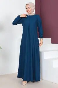 A Pile Model Elbise Koyu Indigo