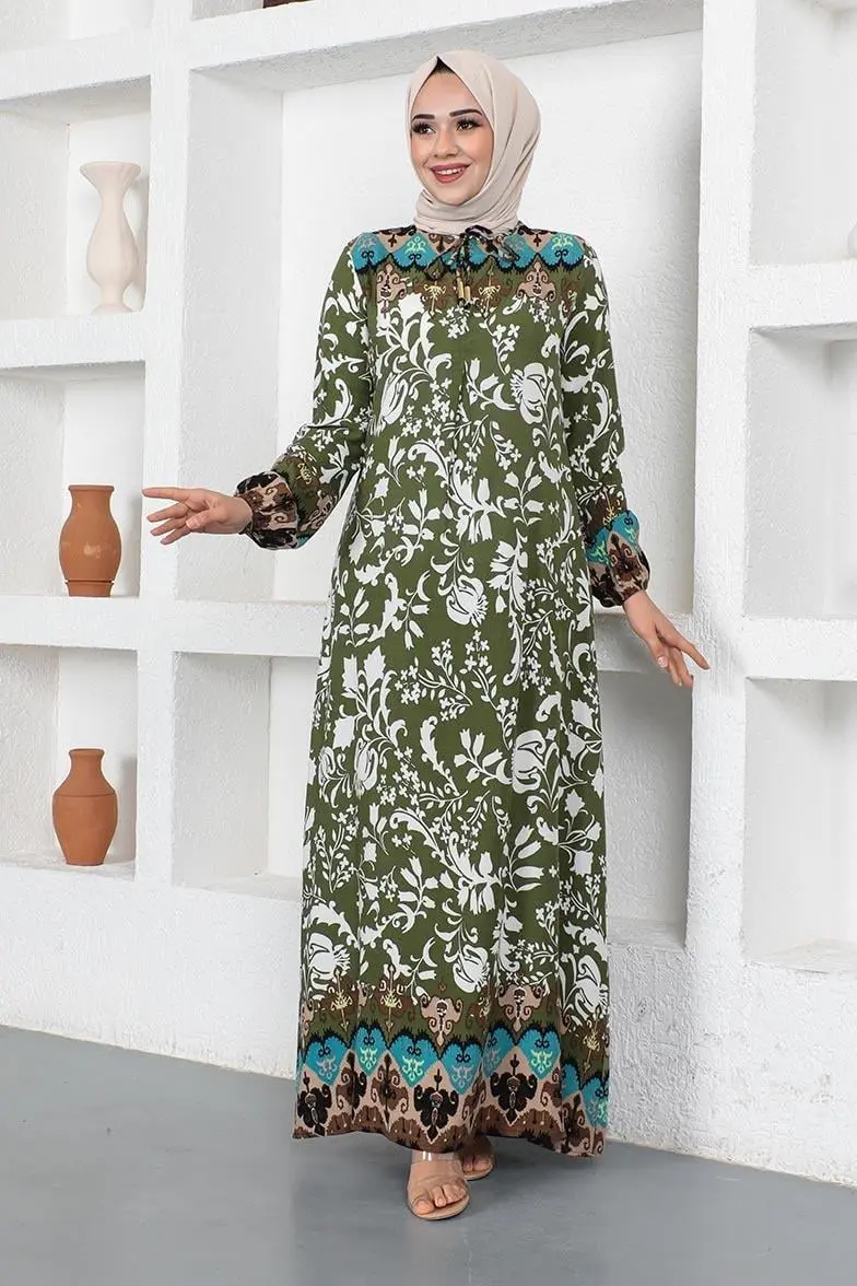 A Pile Model Tesettür Elbise-detail