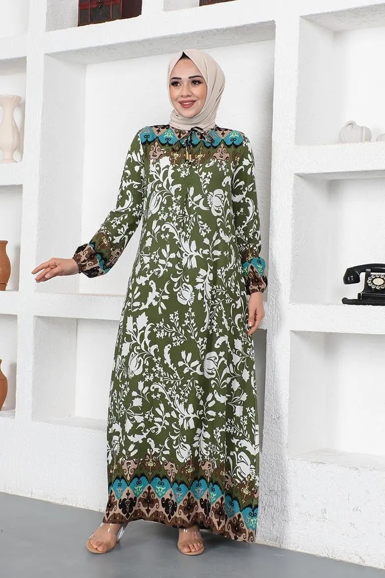 A Pile Model Tesettür Elbise-detail