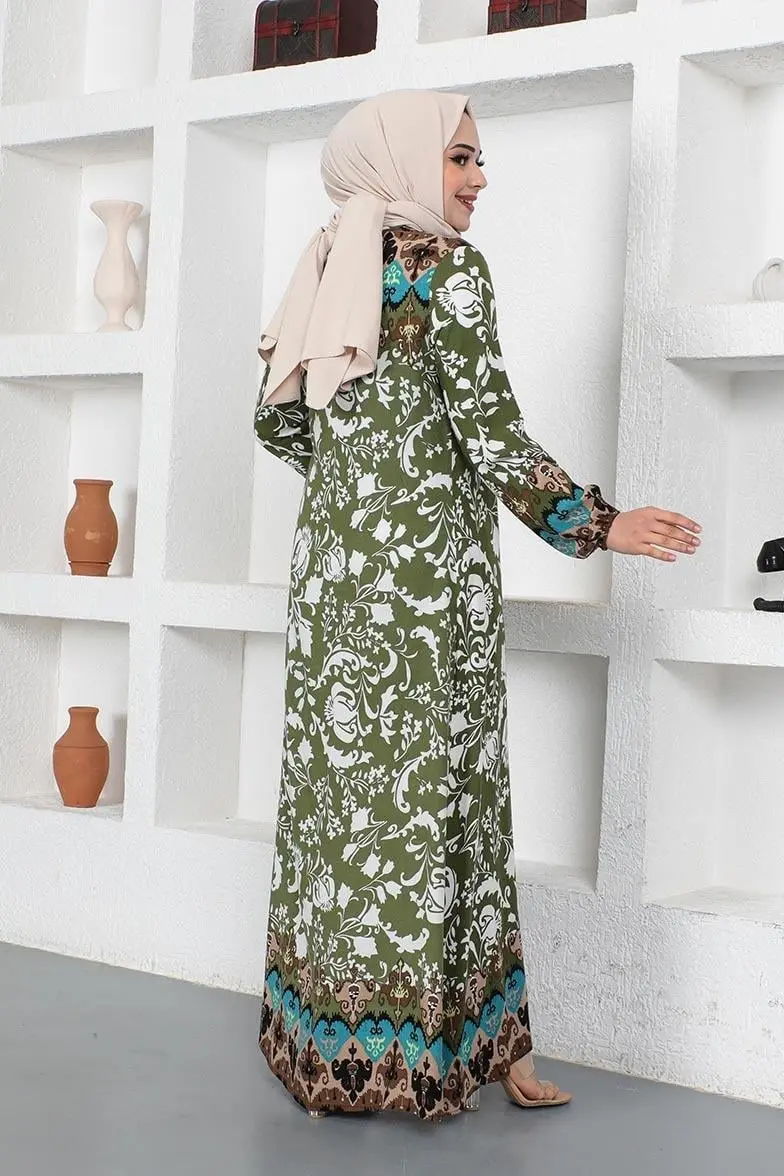 A Pile Model Tesettür Elbise-detail