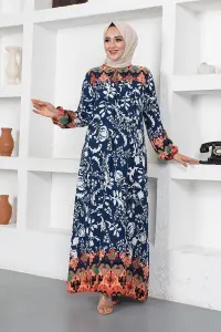 A Pleated Model Hijab Dress