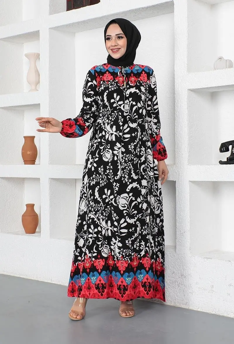 A Pile Model Tesettür Elbise-detail