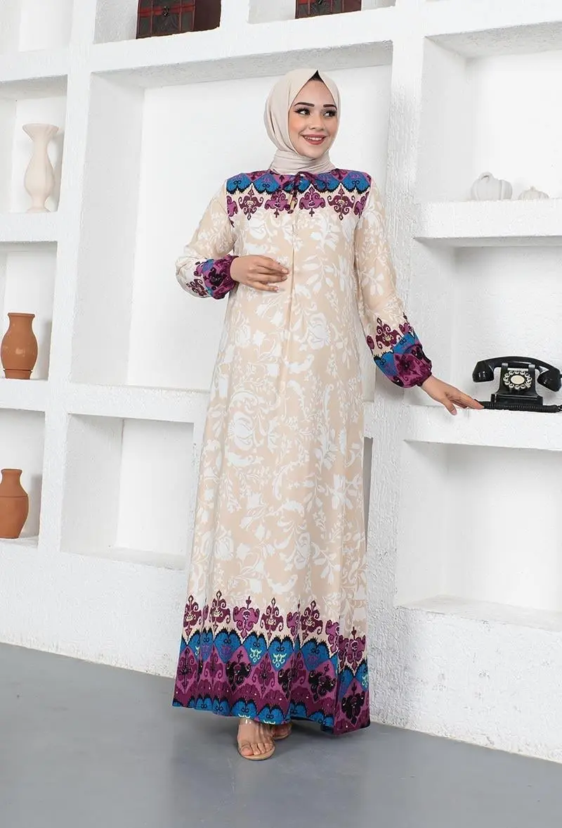 A Pile Model Tesettür Elbise-detail