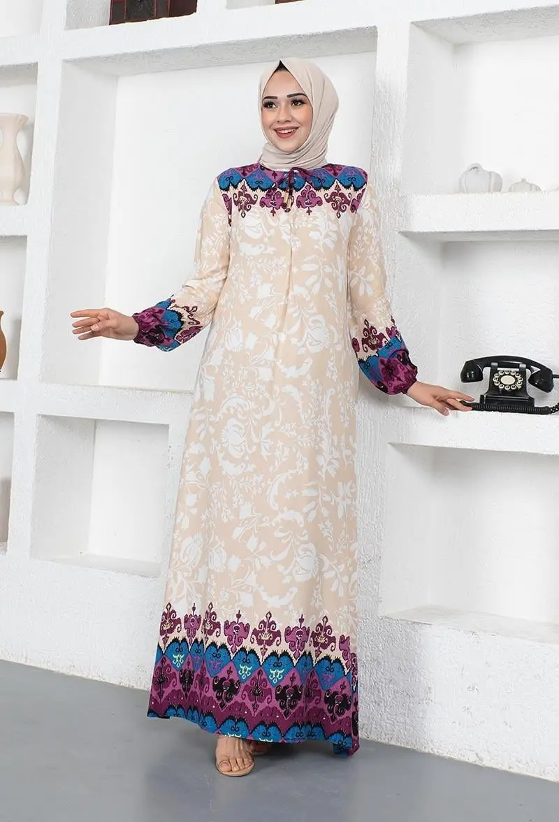 A Pile Model Tesettür Elbise-detail