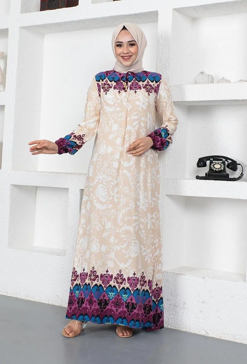 A Pile Model Tesettür Elbise-detail