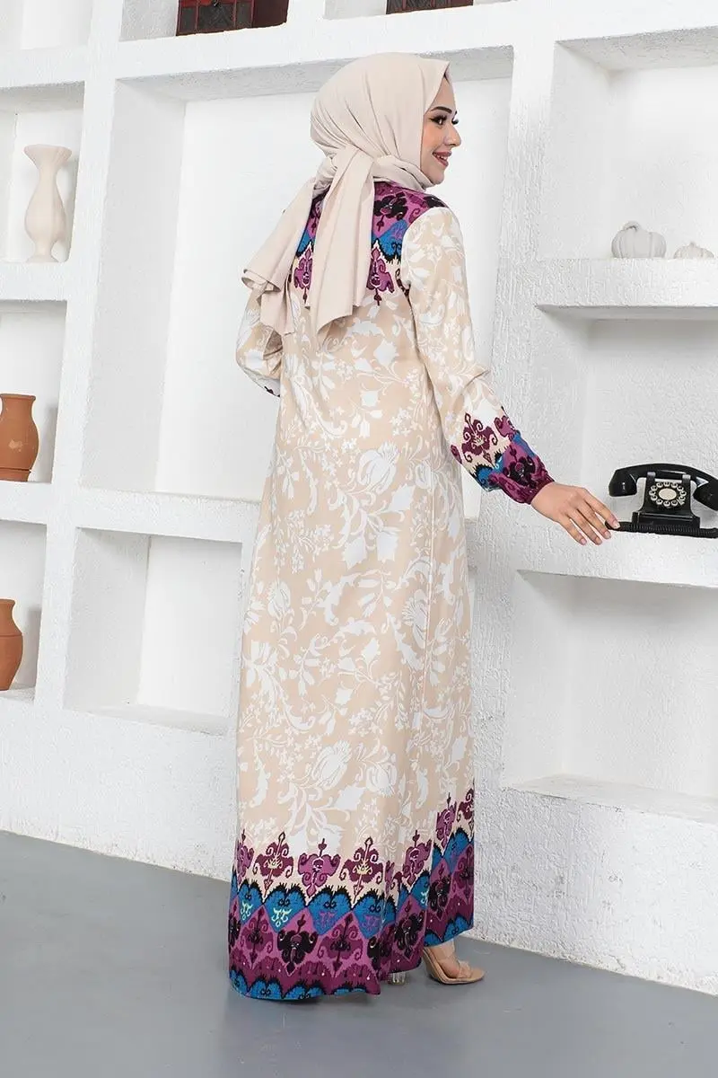 A Pile Model Tesettür Elbise-detail